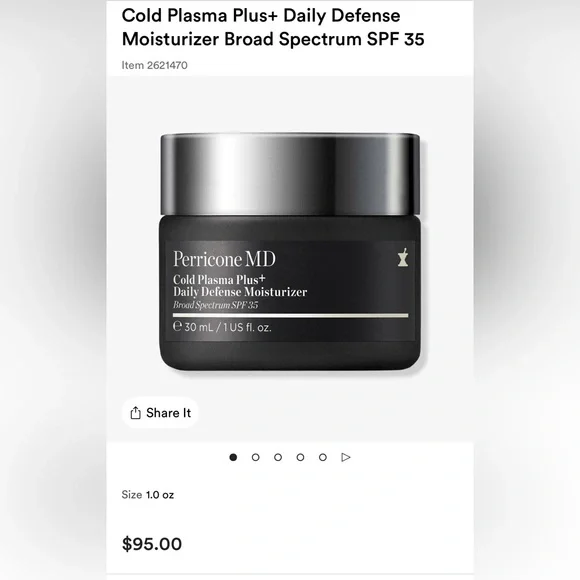 New Perricone MD Cold Plasma Plus+ Daily Defense Moisturizer SPF 35